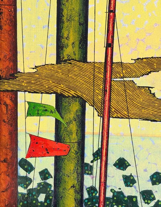 Image 1 of Daniel De Clercq ( België ) Prachtige surrealistische schilderkwaliteit