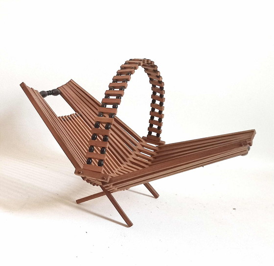 Image 1 of Scandinavische opvouwbare fruitmand jaren 50