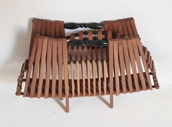 Image 1 of Scandinavische opvouwbare fruitmand jaren 50