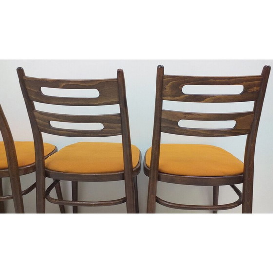 Image 1 of Set van 4 houten stoelen van Ton, Tsjecho-Slowakije 1960