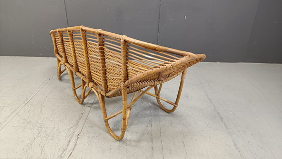 Image 1 of Mid Century Bamboe Dagbed, 1960S