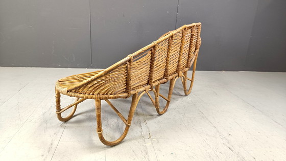 Image 1 of Mid Century Bamboe Dagbed, 1960S