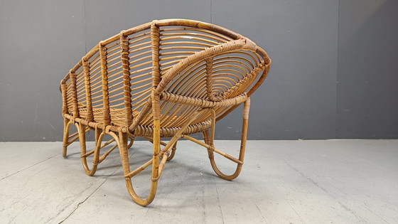 Image 1 of Mid Century Bamboe Dagbed, 1960S