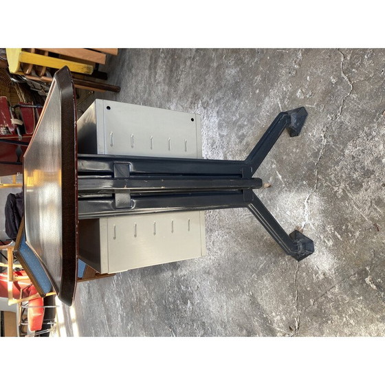 Image 1 of Vintage Arco bureau van metaal en hout door Bbpr voor Olivetti Synthesis, 1960