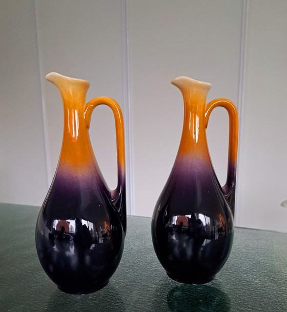 Image 1 of Set Van 2 Keramieken Vaasjes Porto