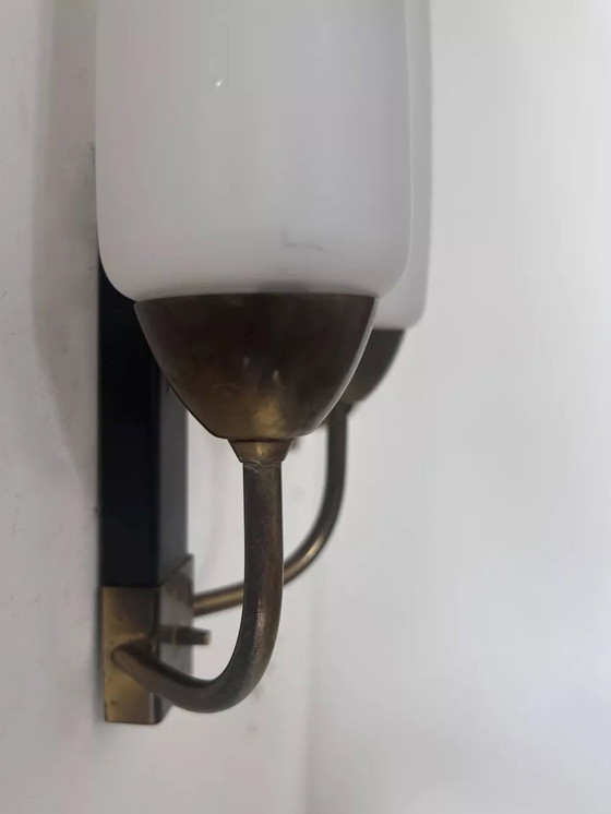 Image 1 of 2X Vintage dubbele wandlamp