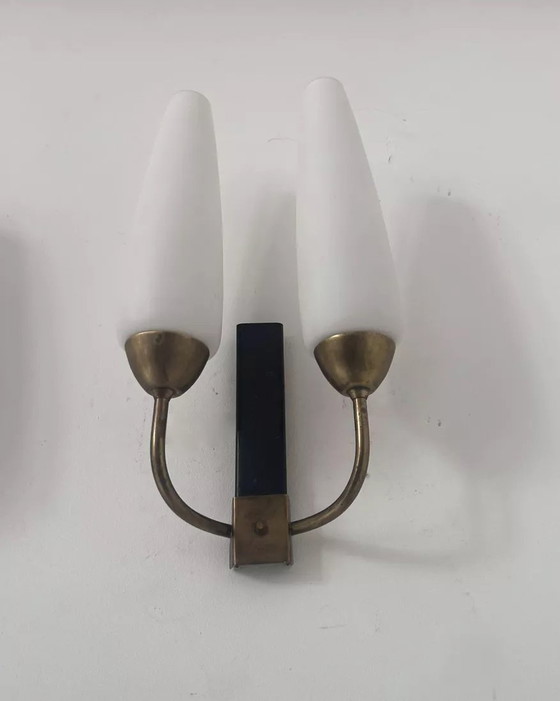 Image 1 of 2X Vintage dubbele wandlamp