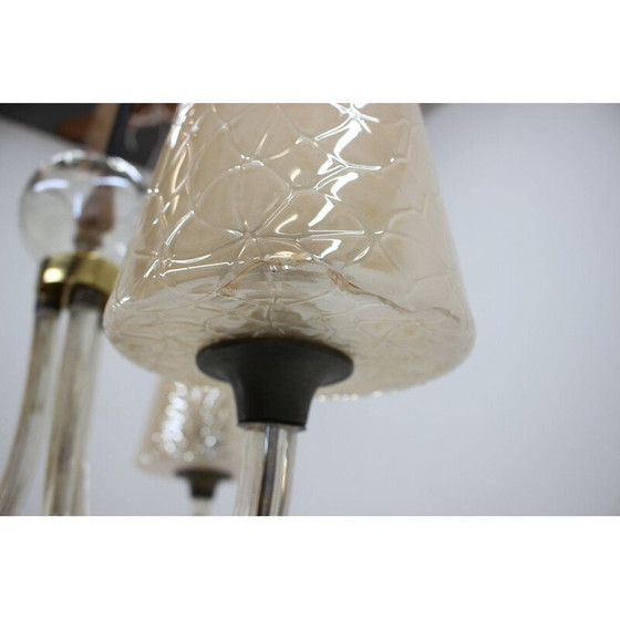 Image 1 of Vintage glazen kroonluchter, Tsjecho-Slowakije 1940