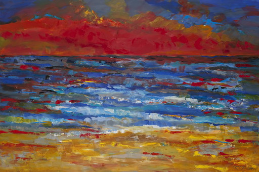 Groot Schilderij Van De Zee