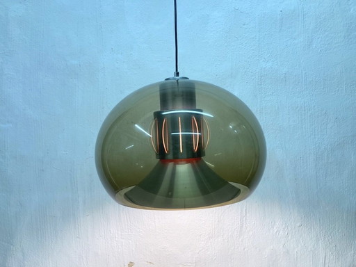 Space Age plastic hanglamp van Herda 70s Design