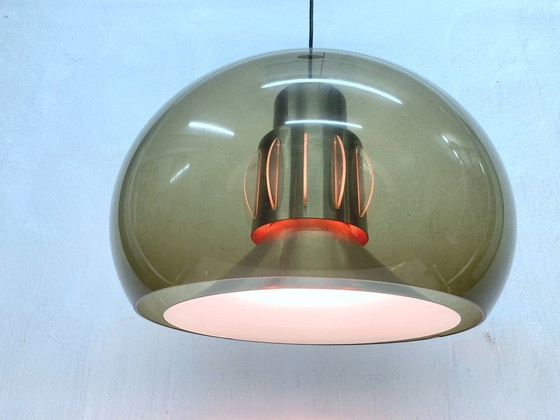 Image 1 of Space Age plastic hanglamp van Herda 70s Design