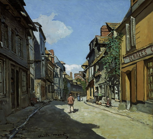 Claude Monet --Rue De La Bavole-Honfleur