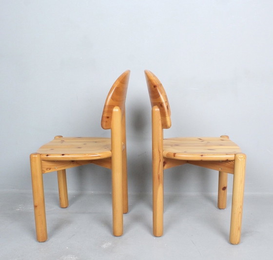 Image 1 of 6x Daumiller Eetkamerstoelen Brutalistisch Mid Century