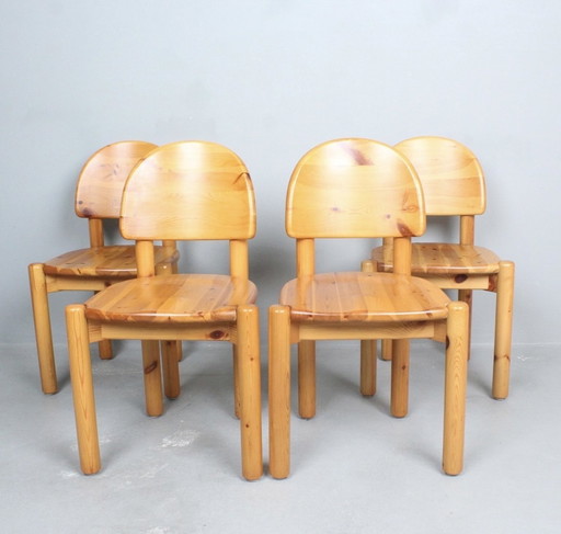 6x Daumiller Eetkamerstoelen Brutalistisch Mid Century