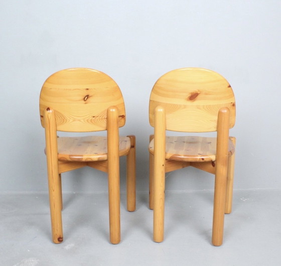 Image 1 of 6x Daumiller Eetkamerstoelen Brutalistisch Mid Century