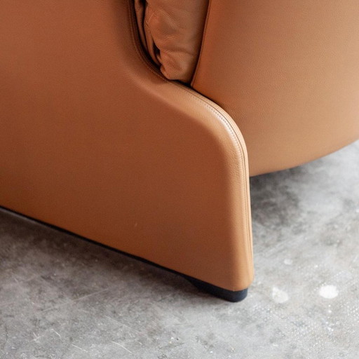 Vintage lederen Palmaria fauteuil door Vico Magistretti voor Cassina, 1995