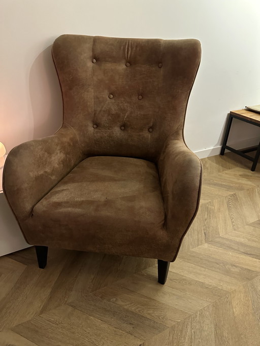 Vintage Cognac Kleurige Fauteuil