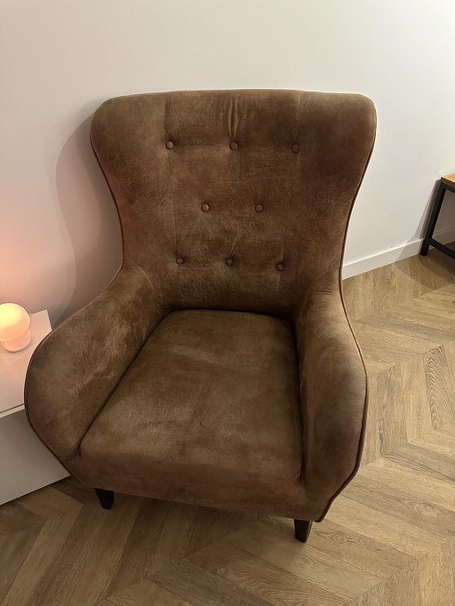 Vintage Cognac Kleurige Fauteuil