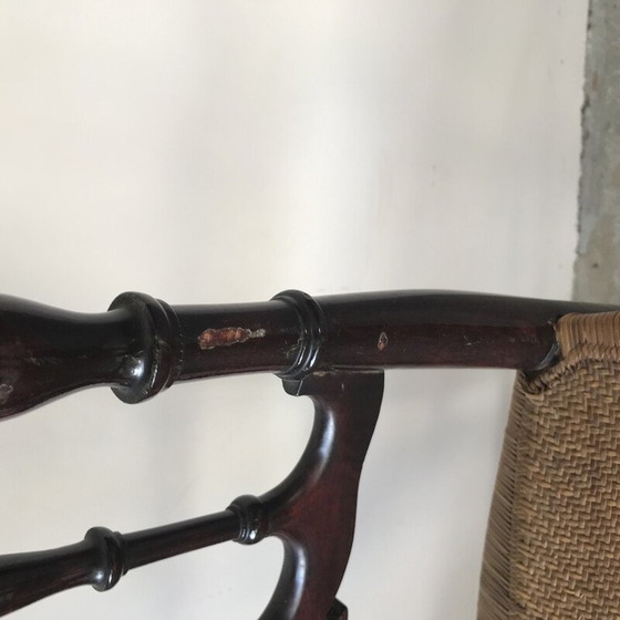 Image 1 of Set van 4 Chiavari vintage rieten stoelen, Italië 1950