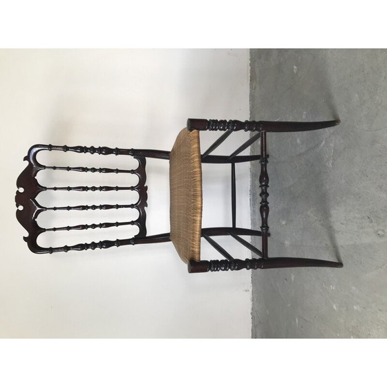 Image 1 of Set van 4 Chiavari vintage rieten stoelen, Italië 1950