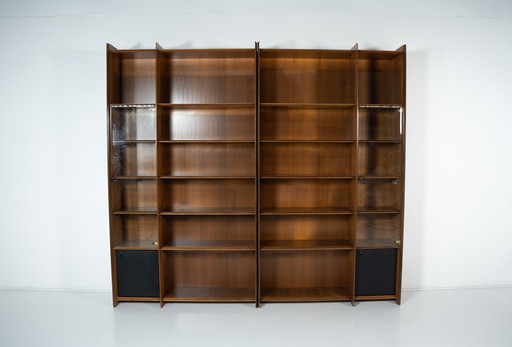 Mid Century Moderne Artona Boekenkast Door Afra En Tobia Scarpa, Maxalto,1960S ( In Twee Delen)