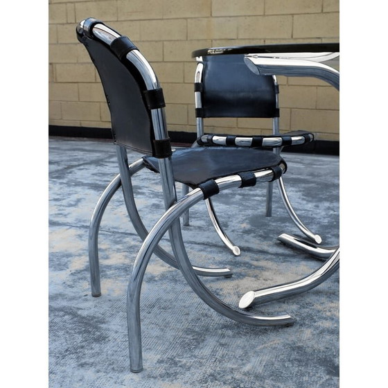 Image 1 of Vintage eetkamer set door Tetrarck studio voor Alberto Bazzani, Italië 1970