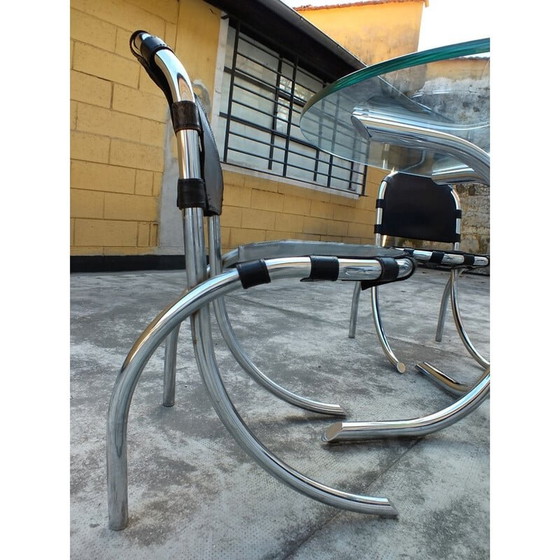 Image 1 of Vintage eetkamer set door Tetrarck studio voor Alberto Bazzani, Italië 1970