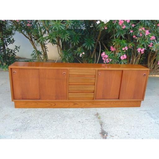 Mid century walnoten dressoir, jaren 1960