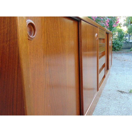 Image 1 of Mid century walnoten dressoir, jaren 1960