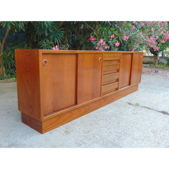 Image 1 of Mid century walnoten dressoir, jaren 1960