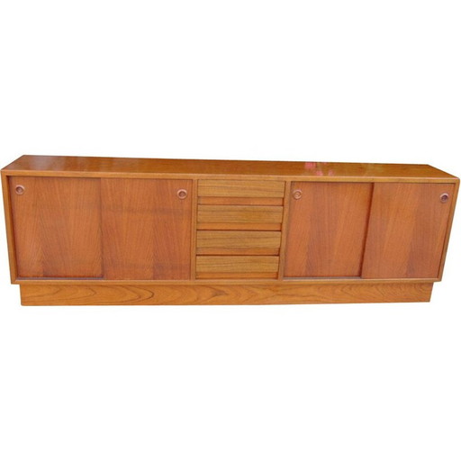 Mid century walnoten dressoir, jaren 1960