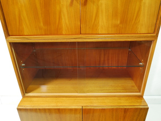 Image 1 of Vintage highboard met vitrinekast, jaren 60, Duitsland