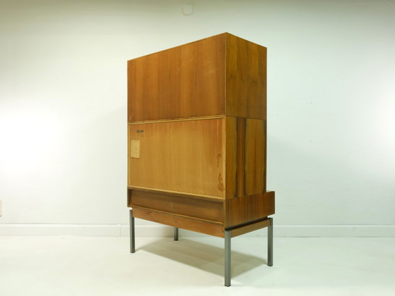 Image 1 of Vintage highboard met vitrinekast, jaren 60, Duitsland