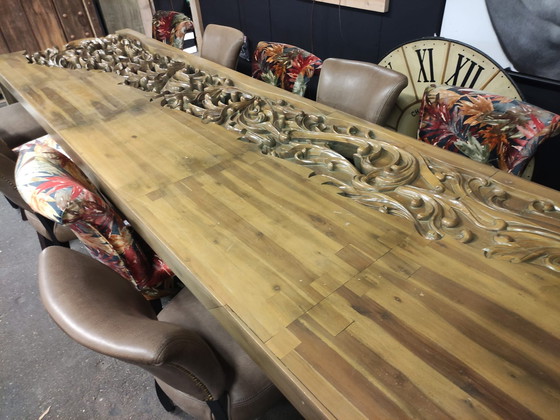 Image 1 of Handmade - ambacht teak hout tafel.