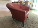 Design leren fauteuil