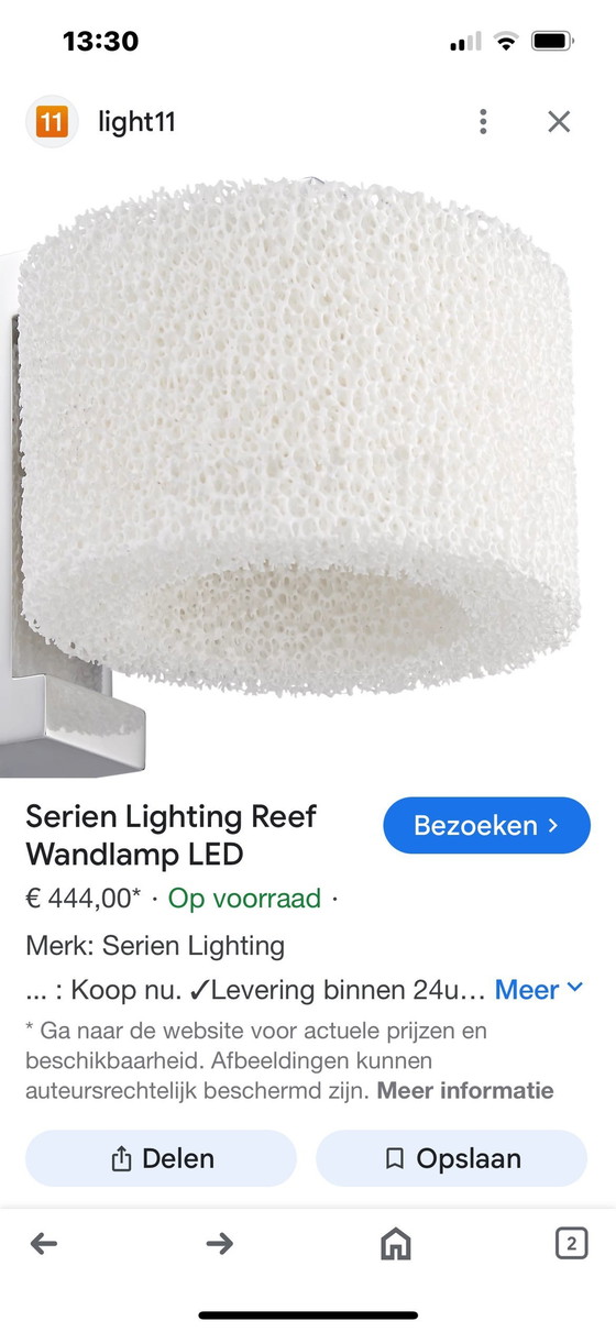 Image 1 of Serien Lightning Reef Wandlamp Led