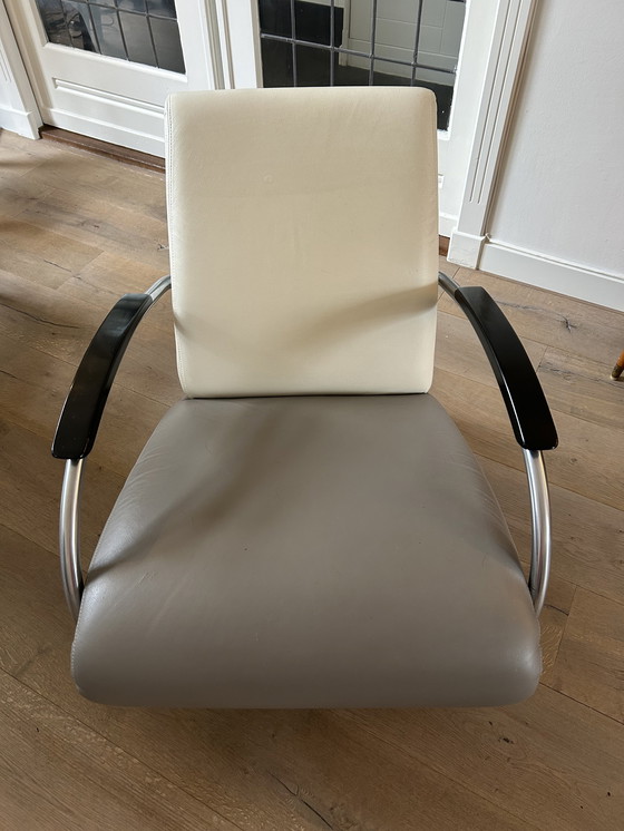 Image 1 of 2x Gelderland 5470 fauteuils leer