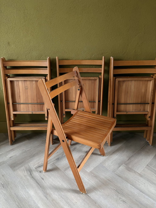 Vintage Houten Klapstoelen