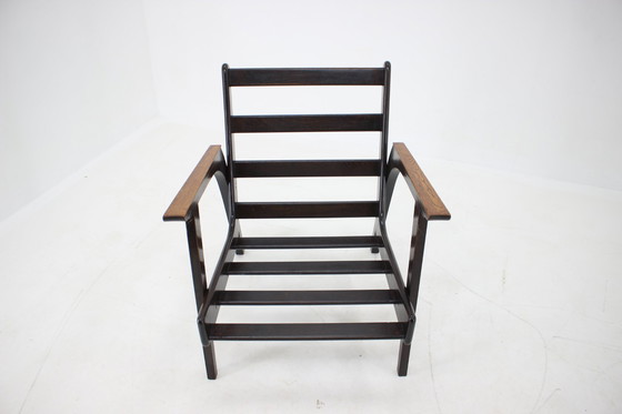 Image 1 of Eikenhouten fauteuil 1960S, Tsjecho-Slowakije