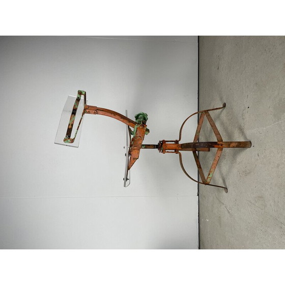 Image 1 of Vintage werkplaatsstoel van dik plexiglas, 1980