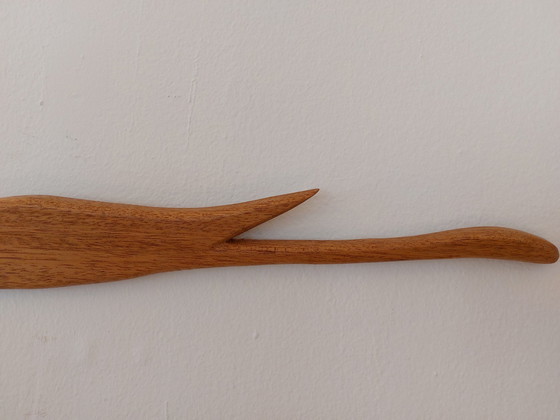 Image 1 of Vintage Teak Hout Wandvogel