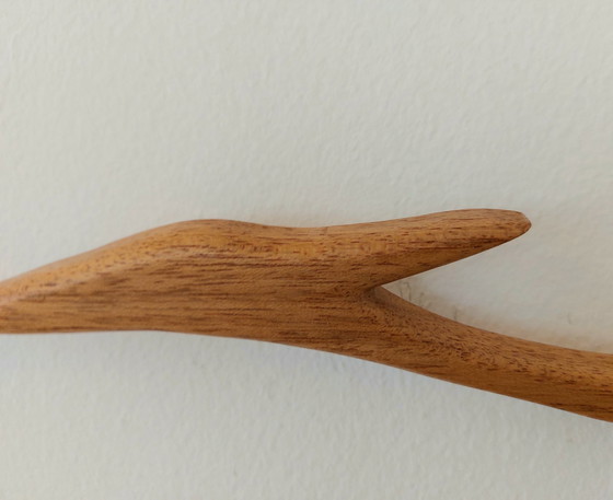Image 1 of Vintage Teak Hout Wandvogel