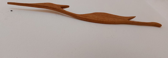 Image 1 of Vintage Teak Hout Wandvogel