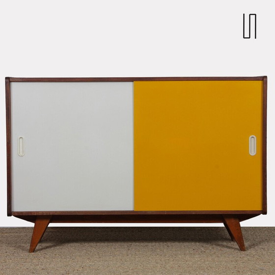 Image 1 of Vintage geel en wit dressoir model U-452 van Jiri Jiroutek, 1960