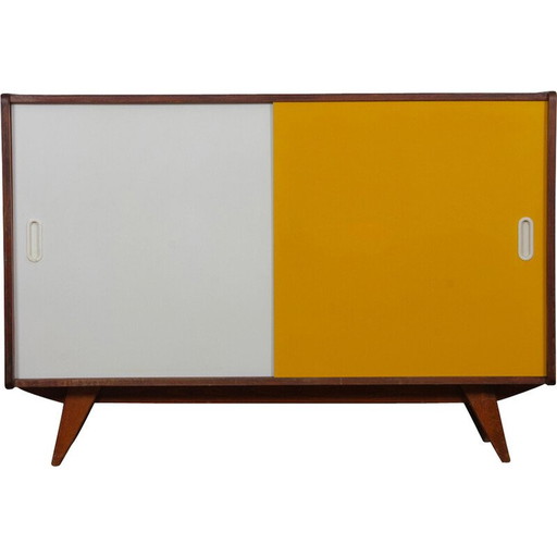 Vintage geel en wit dressoir model U-452 van Jiri Jiroutek, 1960