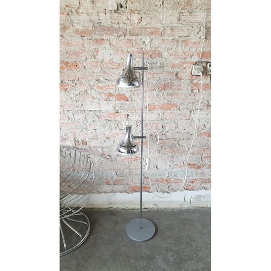 Image 1 of Zilveren vintage vloerlamp, 1960