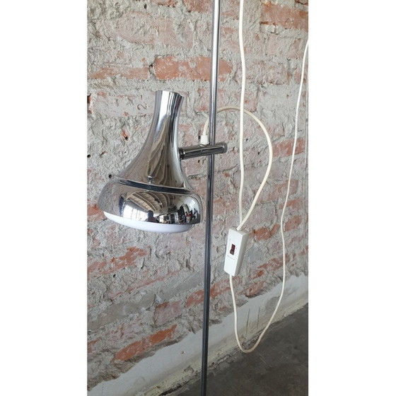 Image 1 of Zilveren vintage vloerlamp, 1960