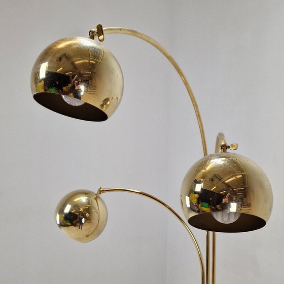 Image 1 of Vintage Space Age messing vloerlamp, Duitsland 1970