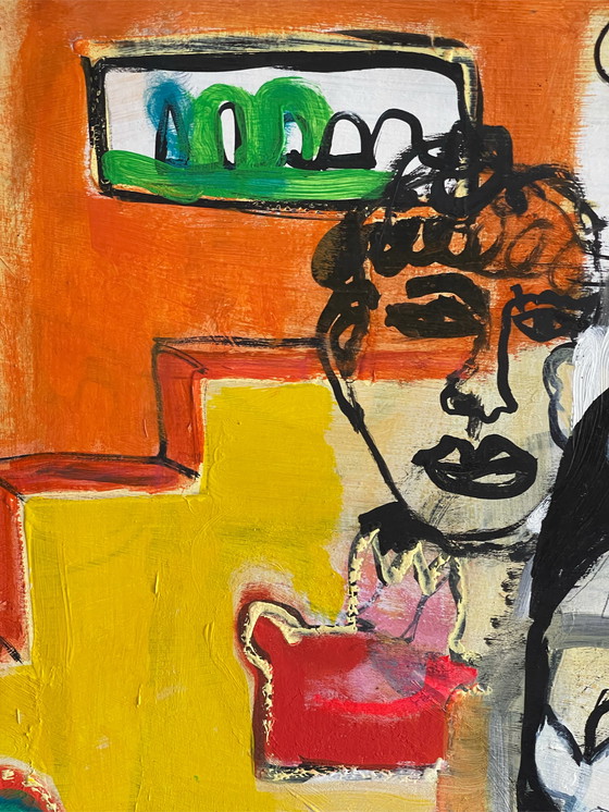 Image 1 of Eleonora Stol Cats schilderij