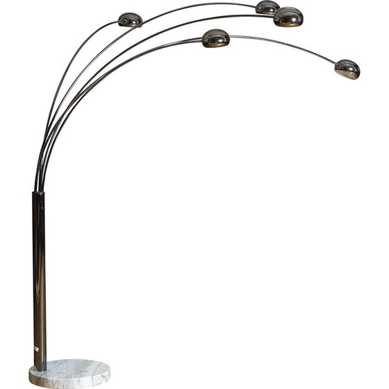 Image 1 of Vintage Bilka vloerlamp in gerookt chroom, Denemarken